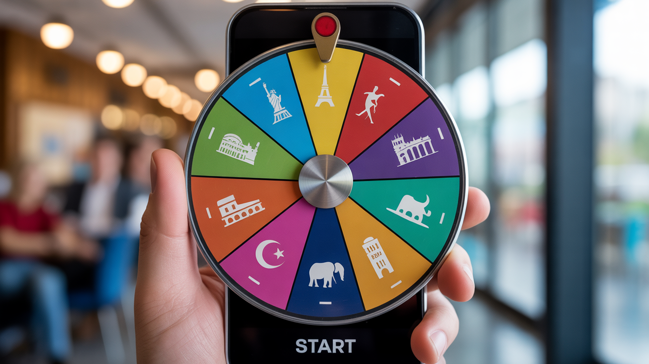 Ruleta en línea de los 10 Países Más Visitados