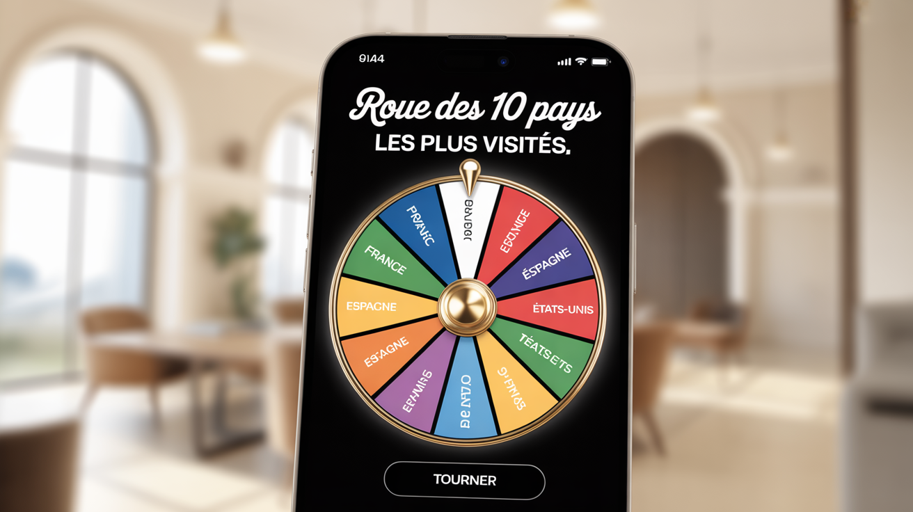 Roue des 10 Pays les Plus Visités
