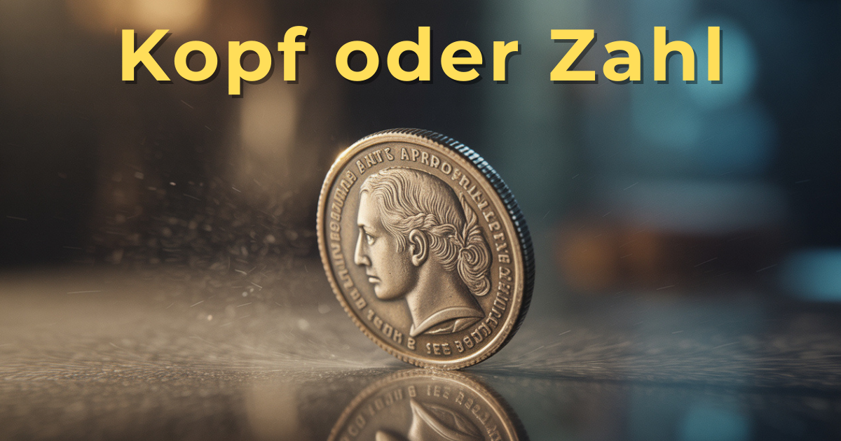 Eine Münze in der Luft mit Bewegungsunschärfe-Effekt